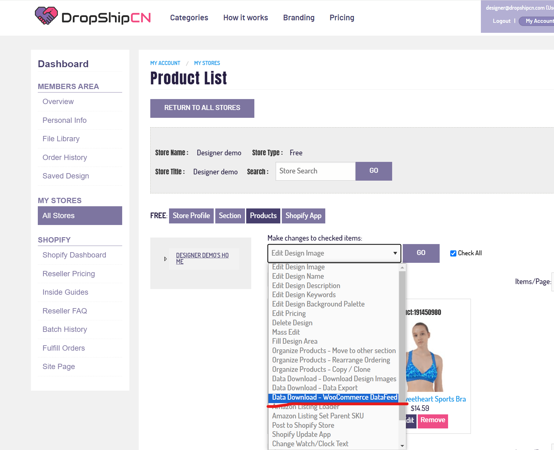 Export Products to WooCommerce Step1